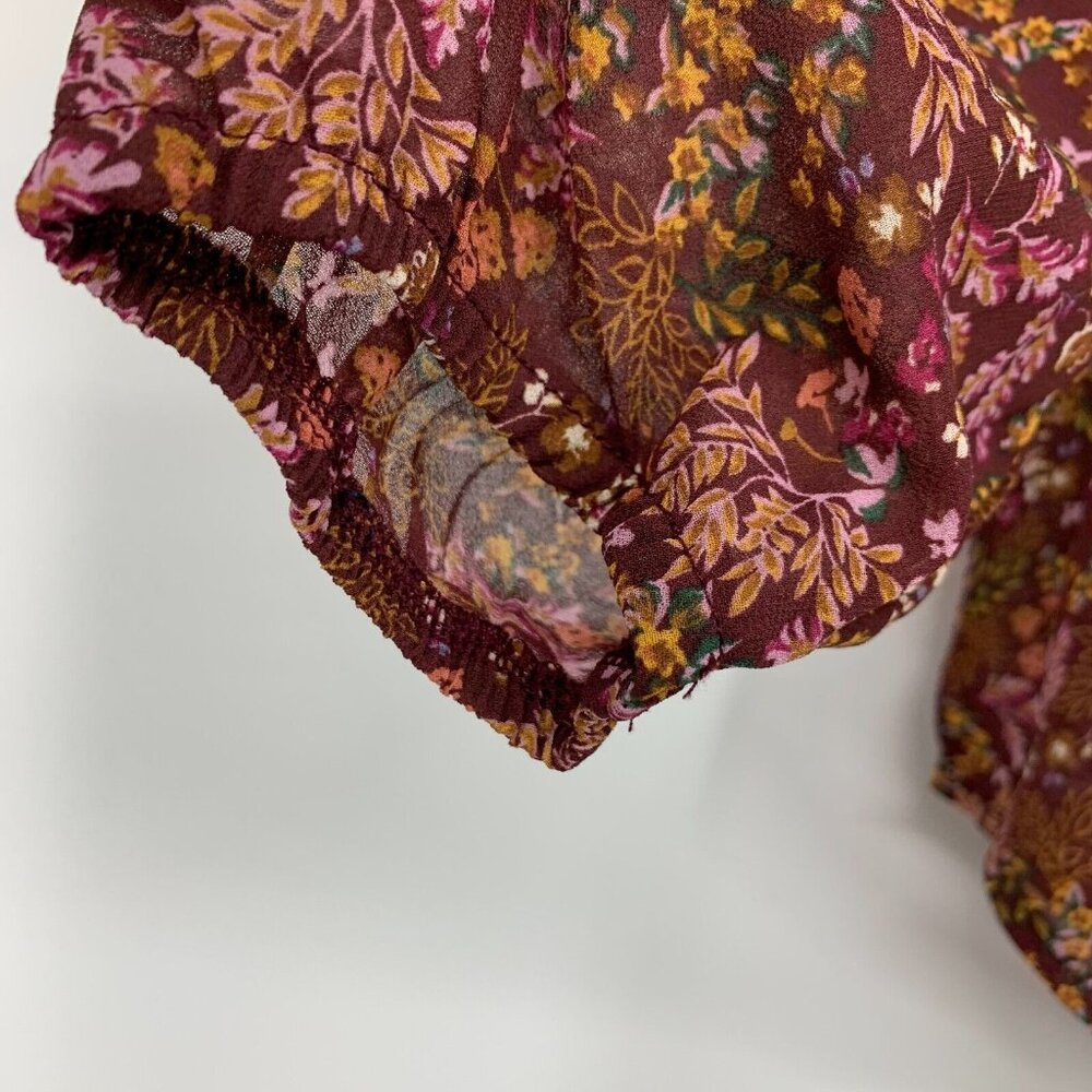 Mason & Belle Top Floral Print Bobby Embroidered Tie Detail NWT - Picture 8 of 12
